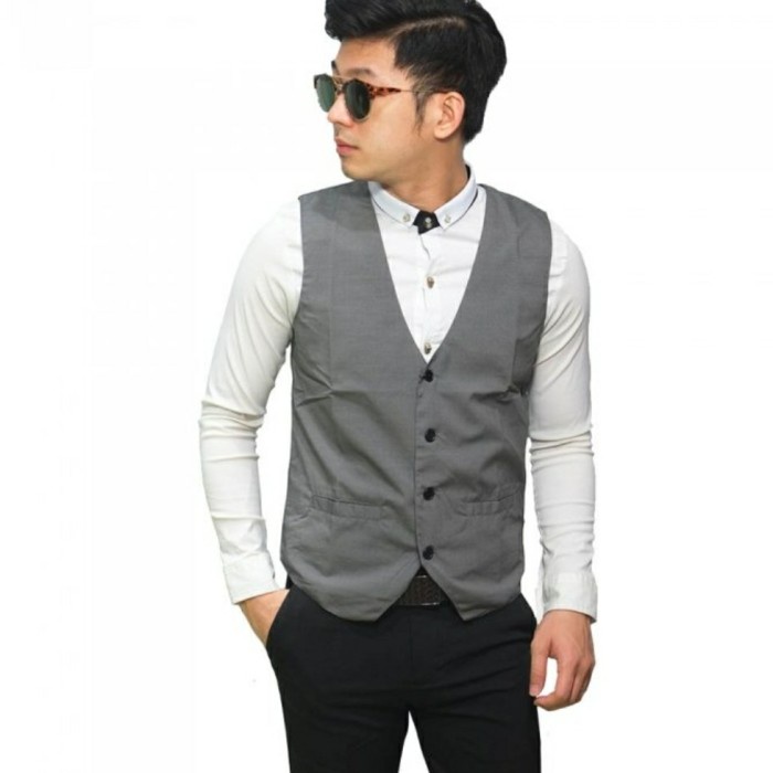 Terlaris Dalaman Jas Pria - Vest Formal Basic