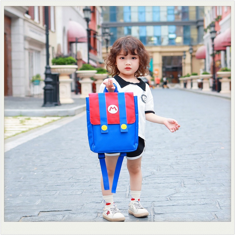 TAS MARIO BROS RANSEL BACKPACK MARIO BROSS Tas Backpack Anak Sekolah PAUD TK SD Laki Laki Perempuan Tas Ransel Super Mario Kekinian Terbaru