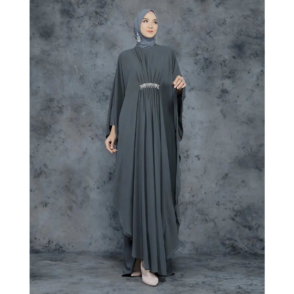 GAMIS STORE - Marbella Kaftan Dress Kaftan Wanita Remaja Muslim Fit To XL Besar Premium Matt Ceruty Babydoll Apk Payet Mutiara