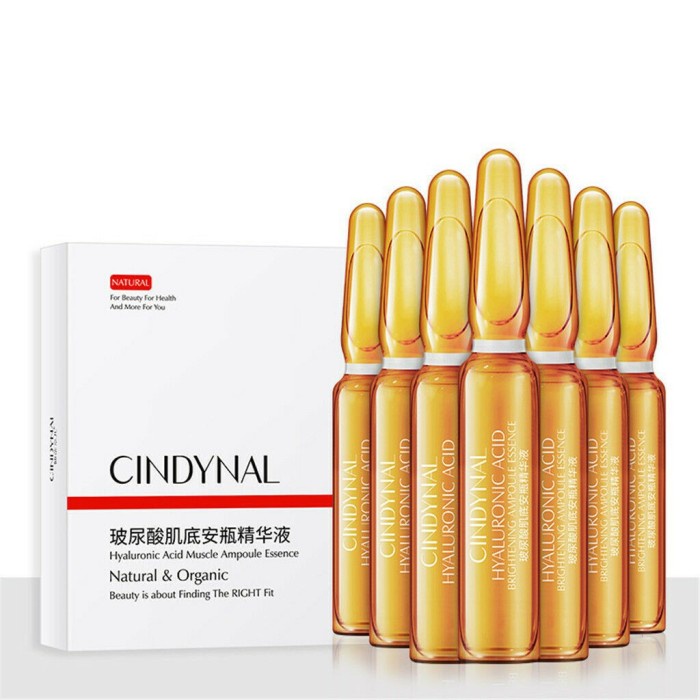 (UMU SUPPLIER)  CINDYNAL 7PCS/SET Ampul Serum Hyaluronic Acid Vitamin C Dark Spot Penuaan Anti Aging Bintik Hitam