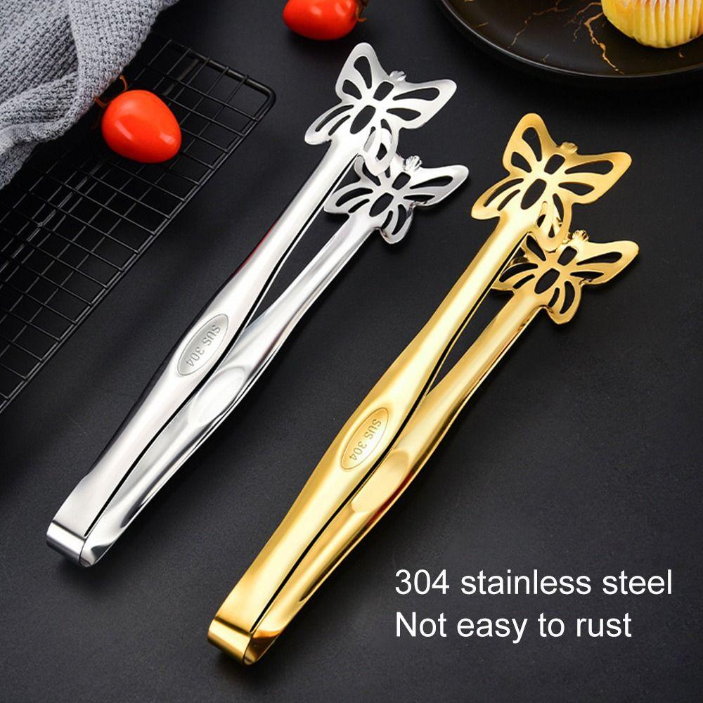 Solighter Klip Makanan Pencegah Gosong Butterfly Clip Gold/silver Perlengkapan Dapur Barbecue Clip