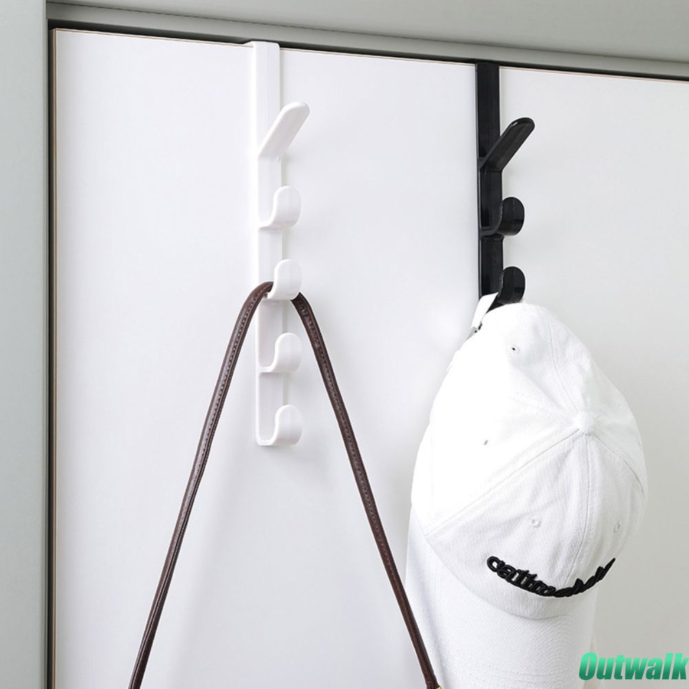 ღ Punch-Gratis Kait Di Belakang Pintu Kamar Tidur Pintu Kain Rak Pemegang Tahan Karat Pintu Kabinet Hook Rumah Penyimpanan organisasi Tas Topi Dekorasi Hook