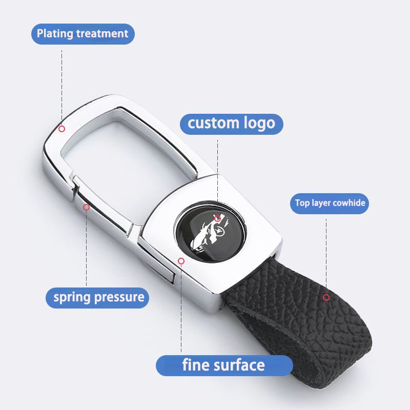 3d Logam/Kulit Styling Mobil Gantungan Kunci Gantungan Kunci Rings Aksesoris Kualitas Tinggi Gantungan Kunci Mobil Liontin Anti-Hilang Horseshoe Buckle