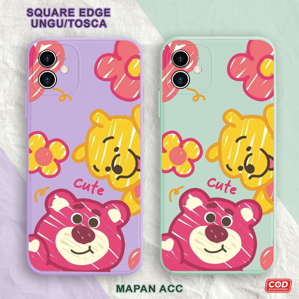 Case Lotso Bear SM160 Oppo A5S A55 A17 A16 A16K A57 A12 A3S A15 A1K A52 A53 A74 A76 F1S F11 RENO 4 5