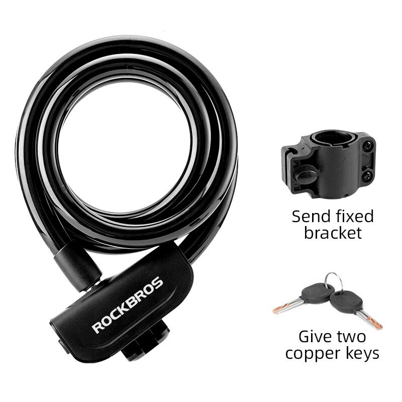 RKS515 Kunci Gembok Sepeda-Bike Bicycle Lock Ring 110CM Portable Cable Lock