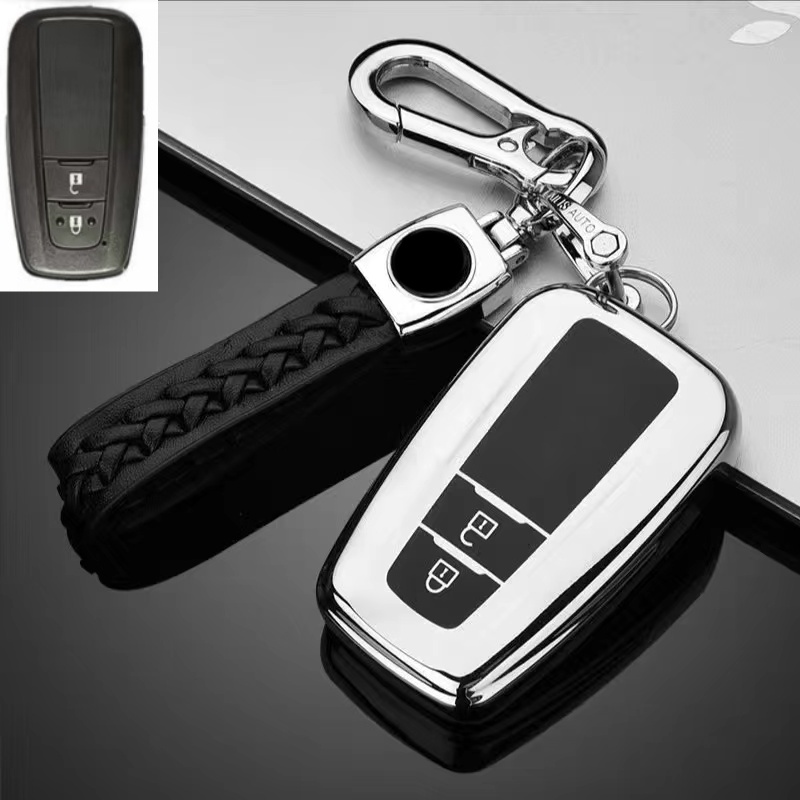 Untuk Toyota Hilux Revo Veloz rush Innova Yaris Raize Perodua Fortuner Silicone Car key Cover Pelindung Kunci Mobil Cas Keyless smart Entry Car Remote