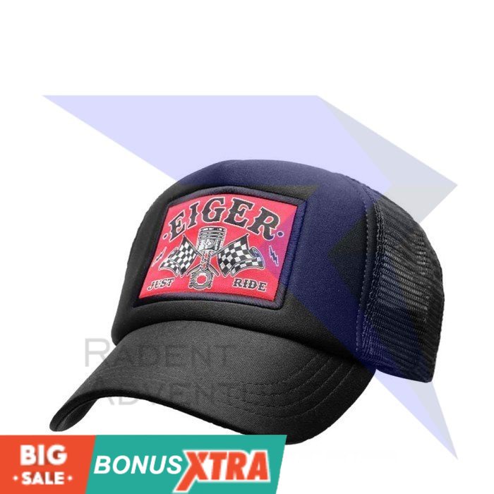 Topi EIGER1989 Riding Custom Garage 1.1 Cap Black Hitam 91000 5767   Original AWET MURAH KEREN KECE