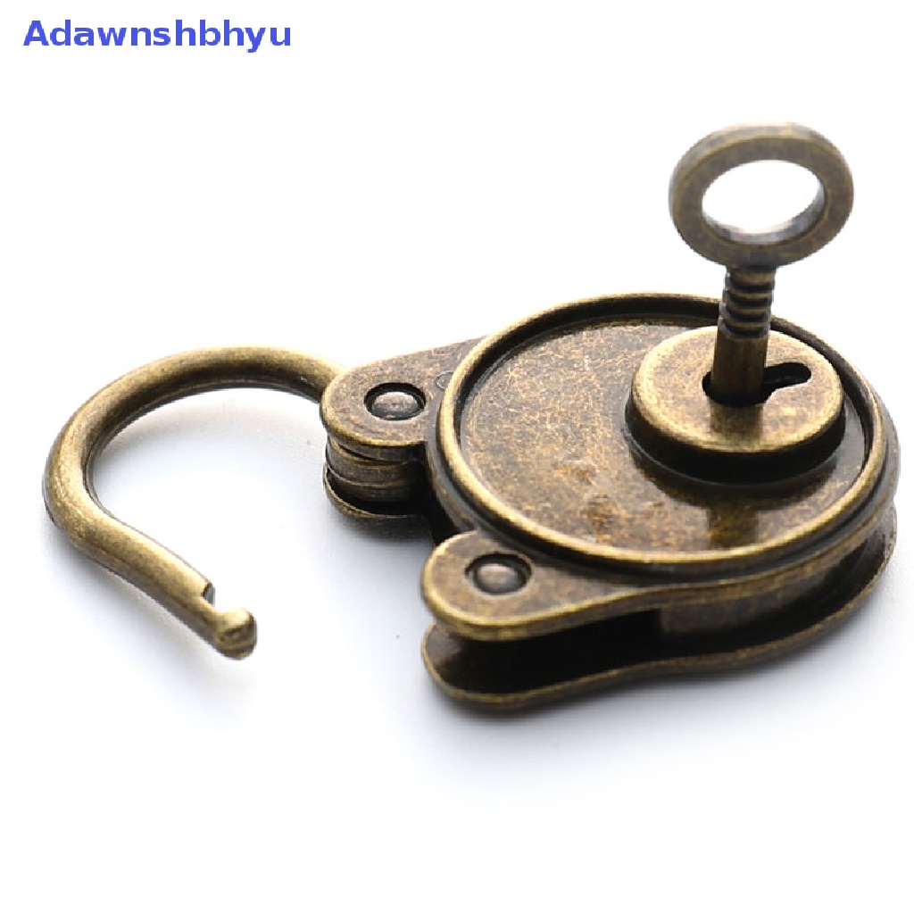 Adhyu Gembok Vintage Gaya Lama Kunci Notebook Koper Antik Bronze Plated Padlock ID