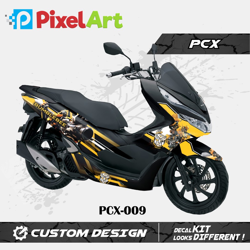 MJ STICKER DECAL MOTOR PCX BUMBLE BEE FULL BODY PREMIUM QUALITY