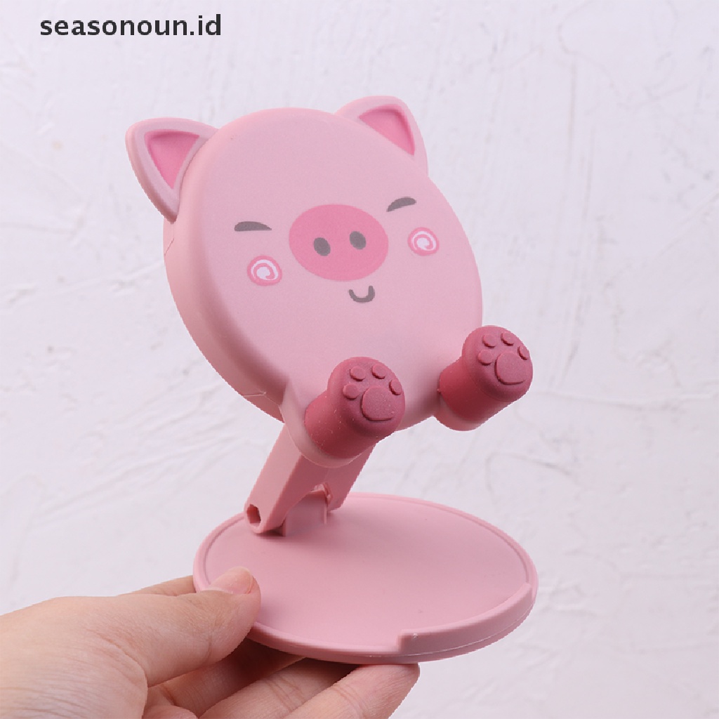 Seasonoun Universal Adjustable Ponsel Stand Kartun Meja Sudut Tinggi Adjustable Phone Holder Untuk Pad Ponsel Dekorasi Desktop.