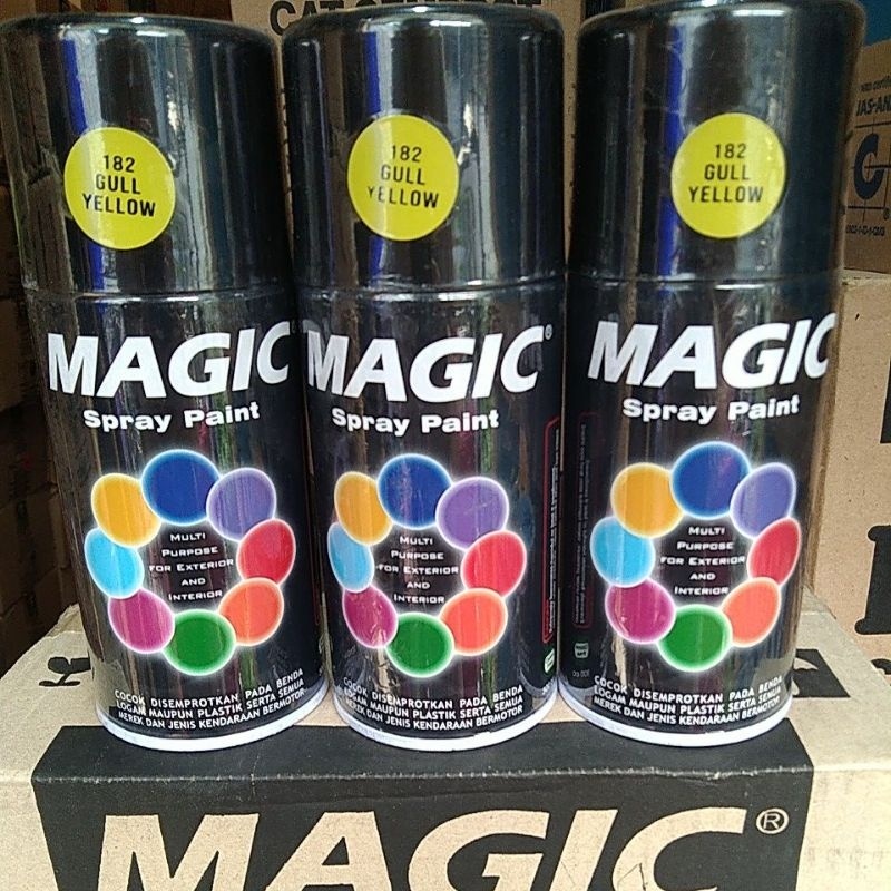 cat semprot pilok pilox magic spray paint magic Gull yellow 182 300cc