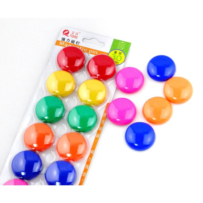 12pcs Magnet Papan Tulis Whiteboard Magnetic Pin 3cm OSM-ST0237