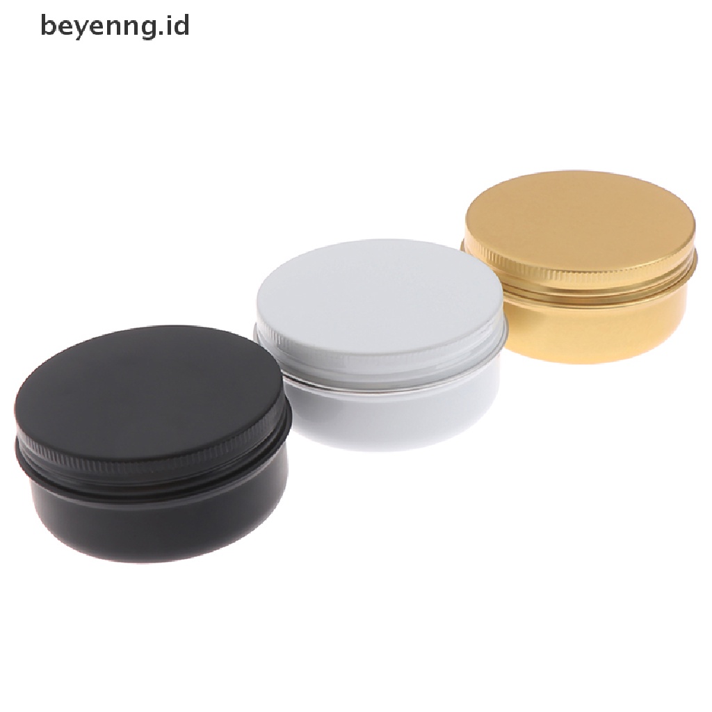 Beyen Round Survival Kit Tin Pot Kecil Kosong Polos Metal Storage Bit Box Mini Lip Balm ID
