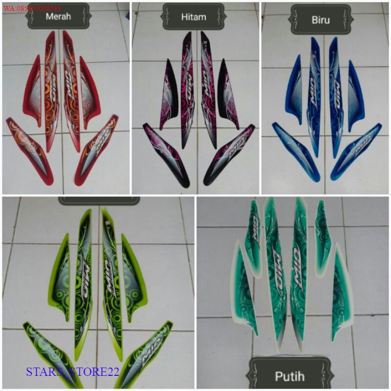 (ORI) Stiker Sticker Striping Mio Sporty 2011 2012 KUALITAS ORIGINAL PABRIK