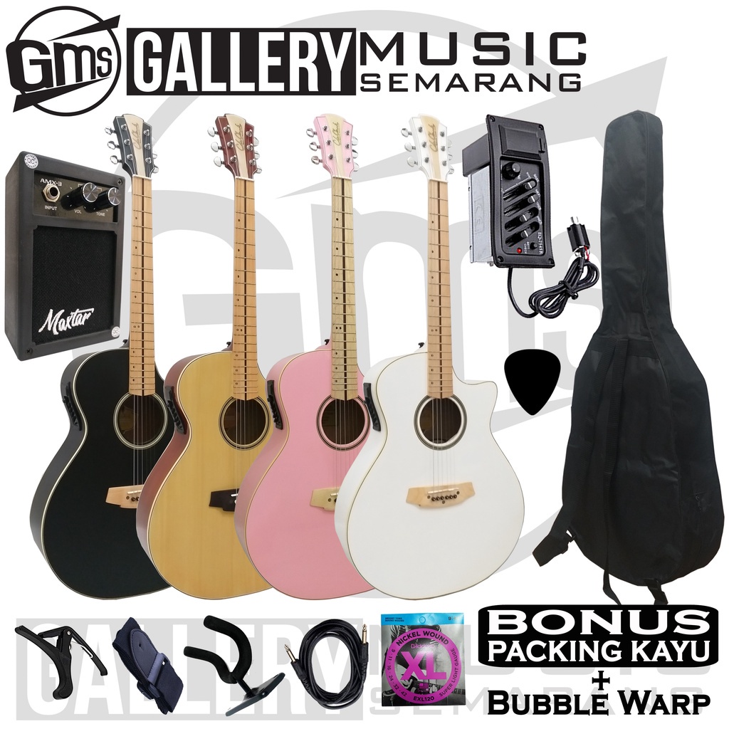 Gitar Akustik Elektrik Cole Clark Fingerboard Maple Preamp Equalizer 7545r