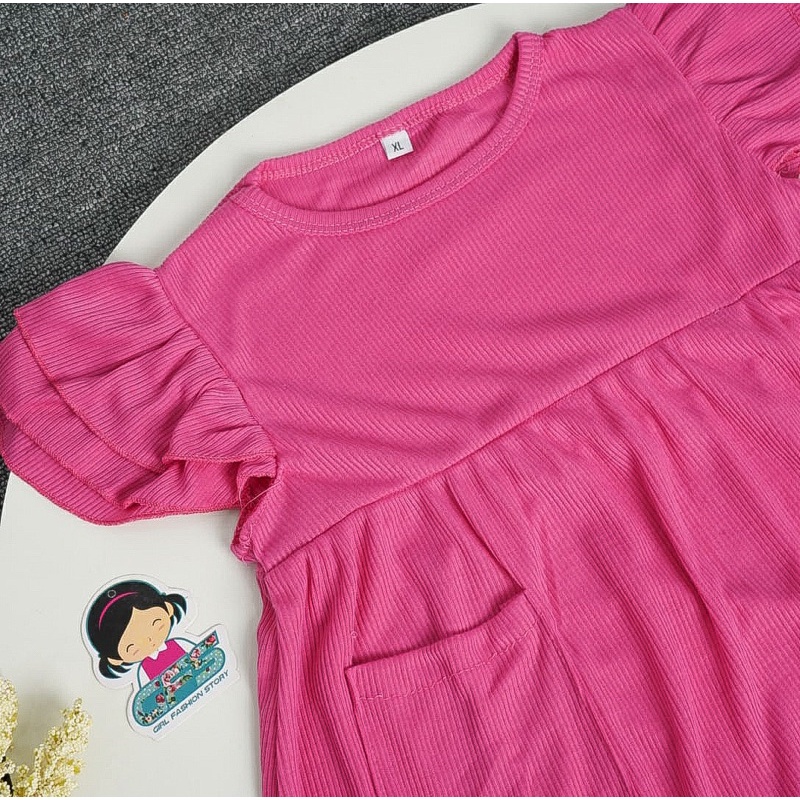 BEFAST - ZFS PAKAIAN ANAK LALA / DRESS ANAK LADY RIB / Dress Anak-Anak Perempuan Terbaru / Pakaian Anak Terlaris / Fashion Casual Anak perempuan / Dress Balita / Termurah