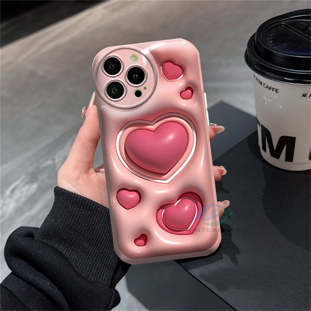 Casing hp Realme 10 C15 C12 C25S C11 C20 realme5 5i 6i C3 8i C21Y C25Y Gradasi Pentagram Dan Hati Silikon Airbag Case Binteacase