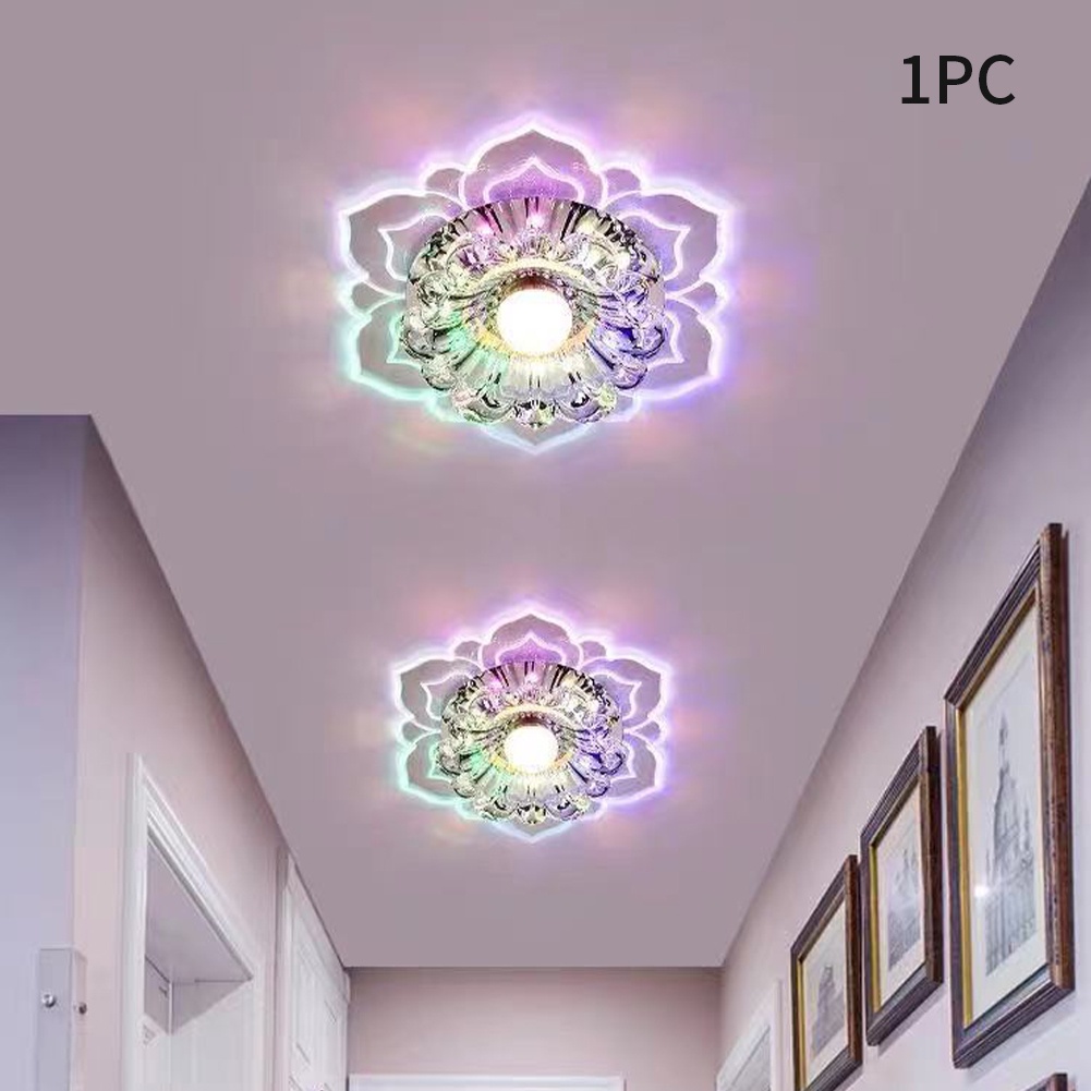 Lampu Plafon LED 220V Bentuk Kotak Kristal Modern Untuk Ruang Tamu