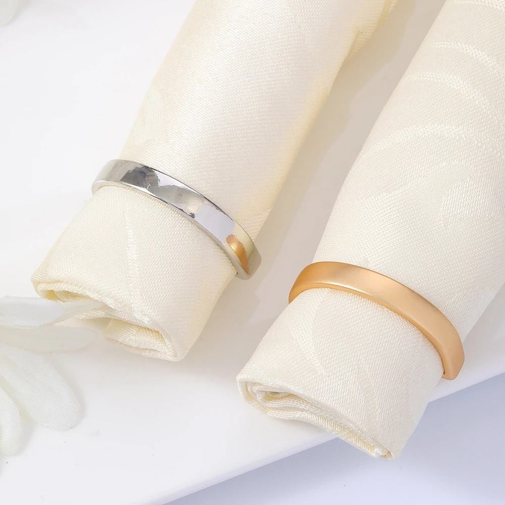 Gesper Serbet Setengah Lingkaran Logam/Western Restaurant Buckle Napkin Ring Dekorasi Meja