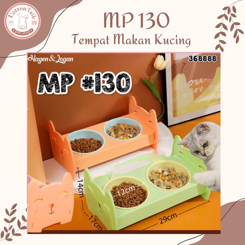 Tempat Makan Double Kucing Anjing / Cat Bowl Double MP 130