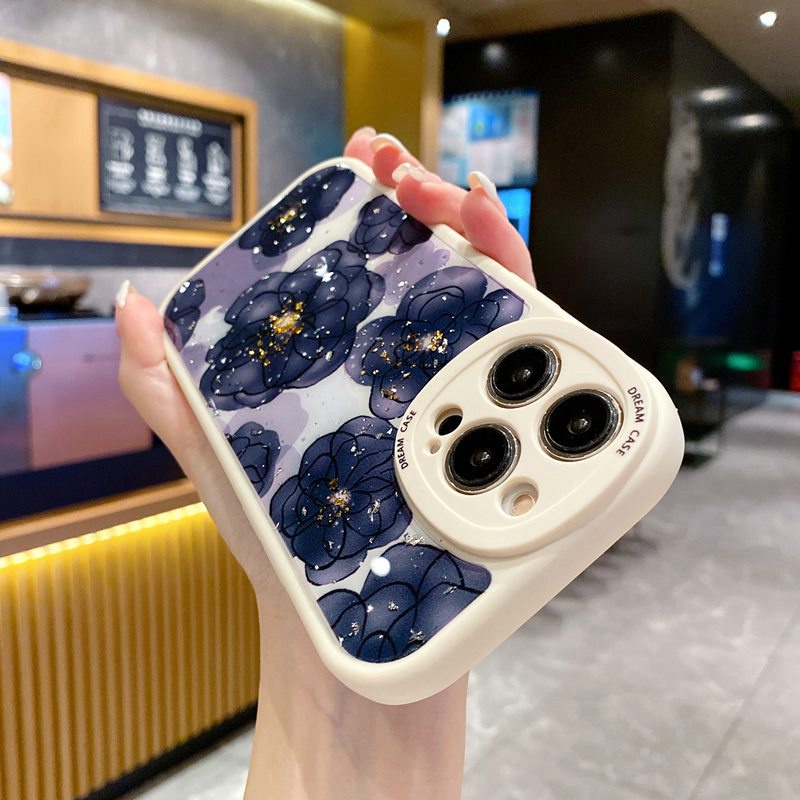 IPHONE  Bagus!Bunga Mawar Merah &amp; Ungu Flash Soft TPU Case HP iP Iphone14 13 12 11 Pro Max FTD Casing Apple