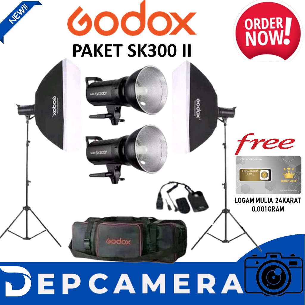 Paket Godox SK300 II / SK 300 ii Studio Flash Paket Lengkap Murah