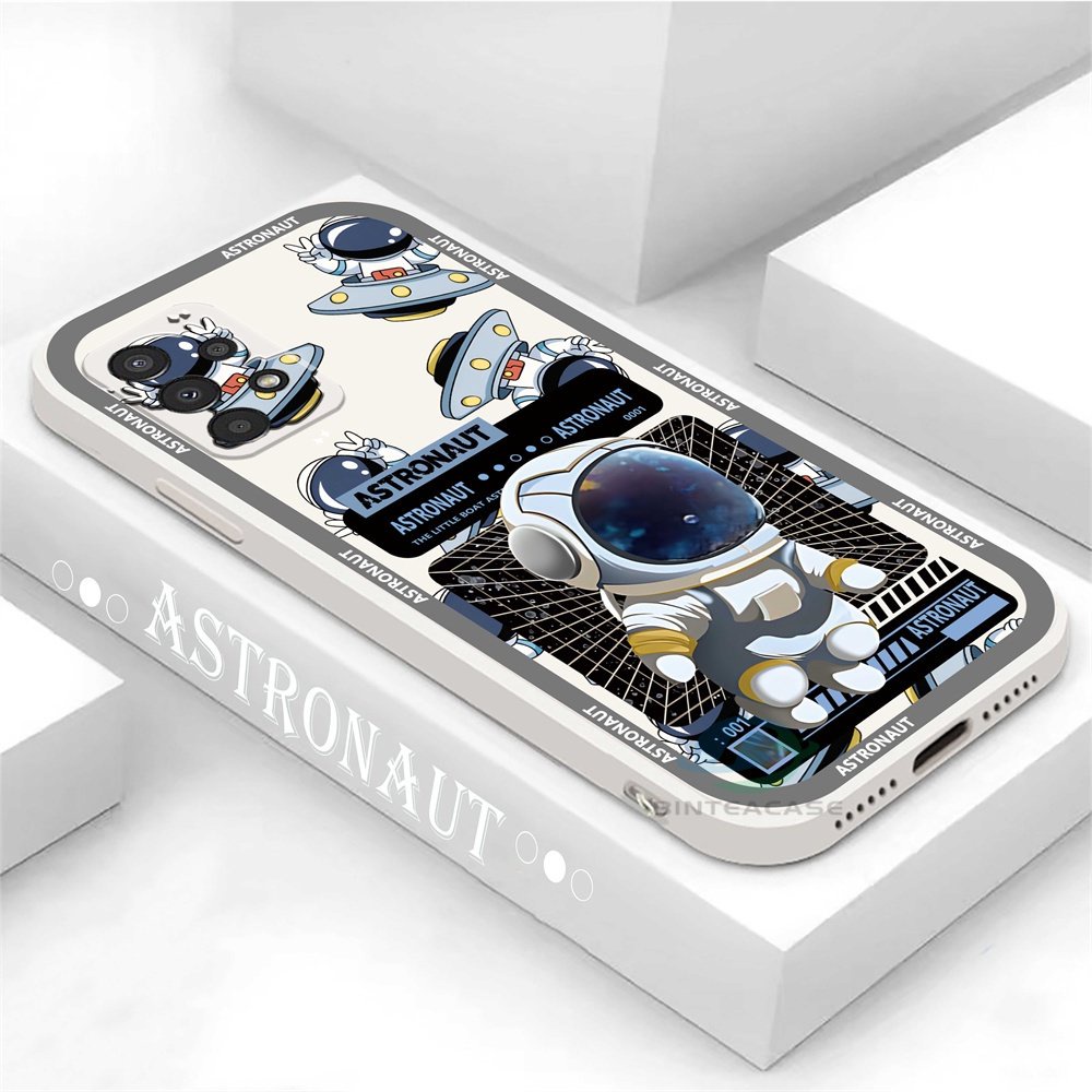 Casing ip iPhone 13 Pro MAX 13Pro 13ProMax 12 12ProMax 11 11Pro 11ProMax X XS MAX XR SE 2020 ip6 7 8 Astronot spacecraft Soft Silicone Phone Case Binteacase