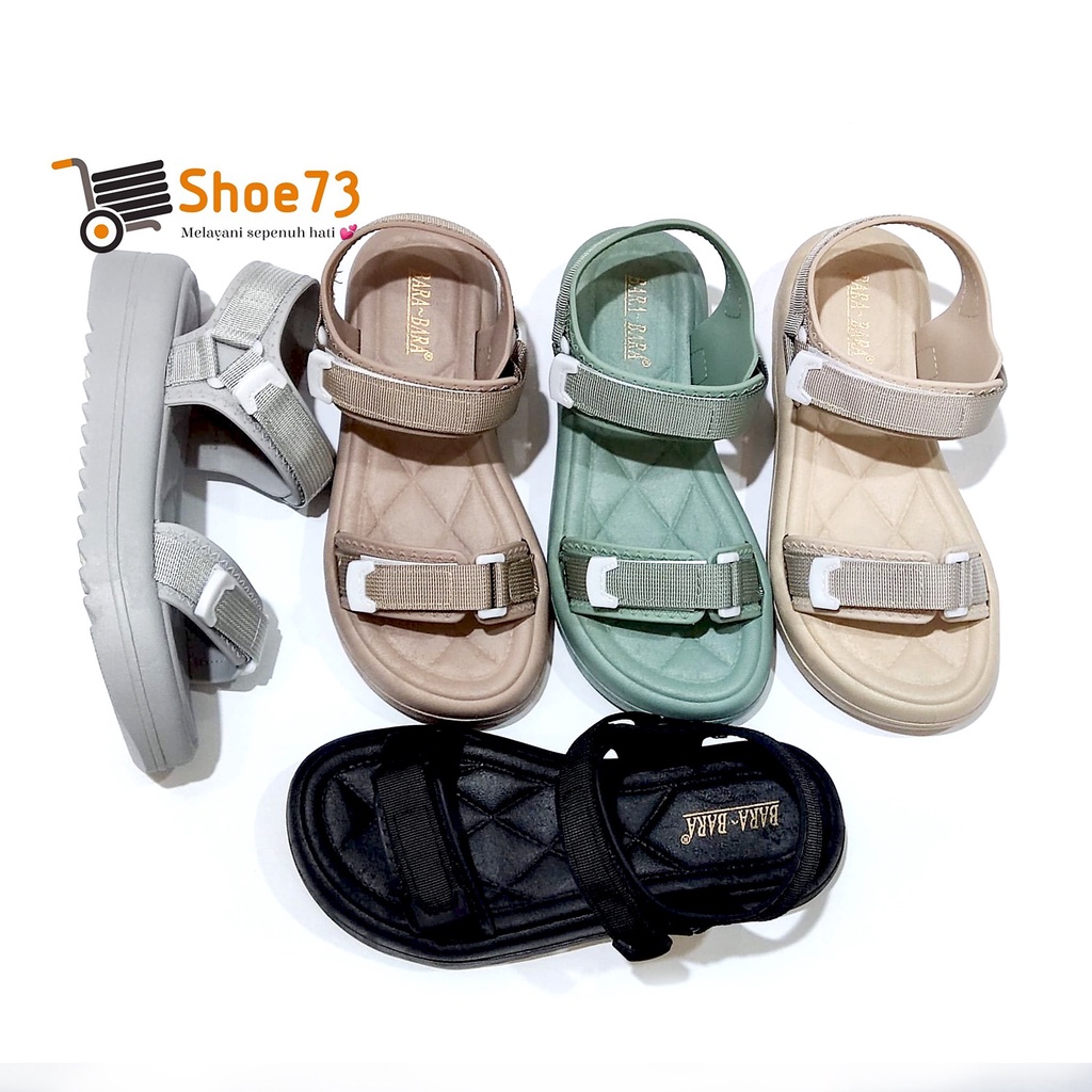 BARA BARA JSL 2207 V-3 SIZE 36-40 ORIGINAL l Sandal tali jelly wanita l Sendal gunung cewek impor