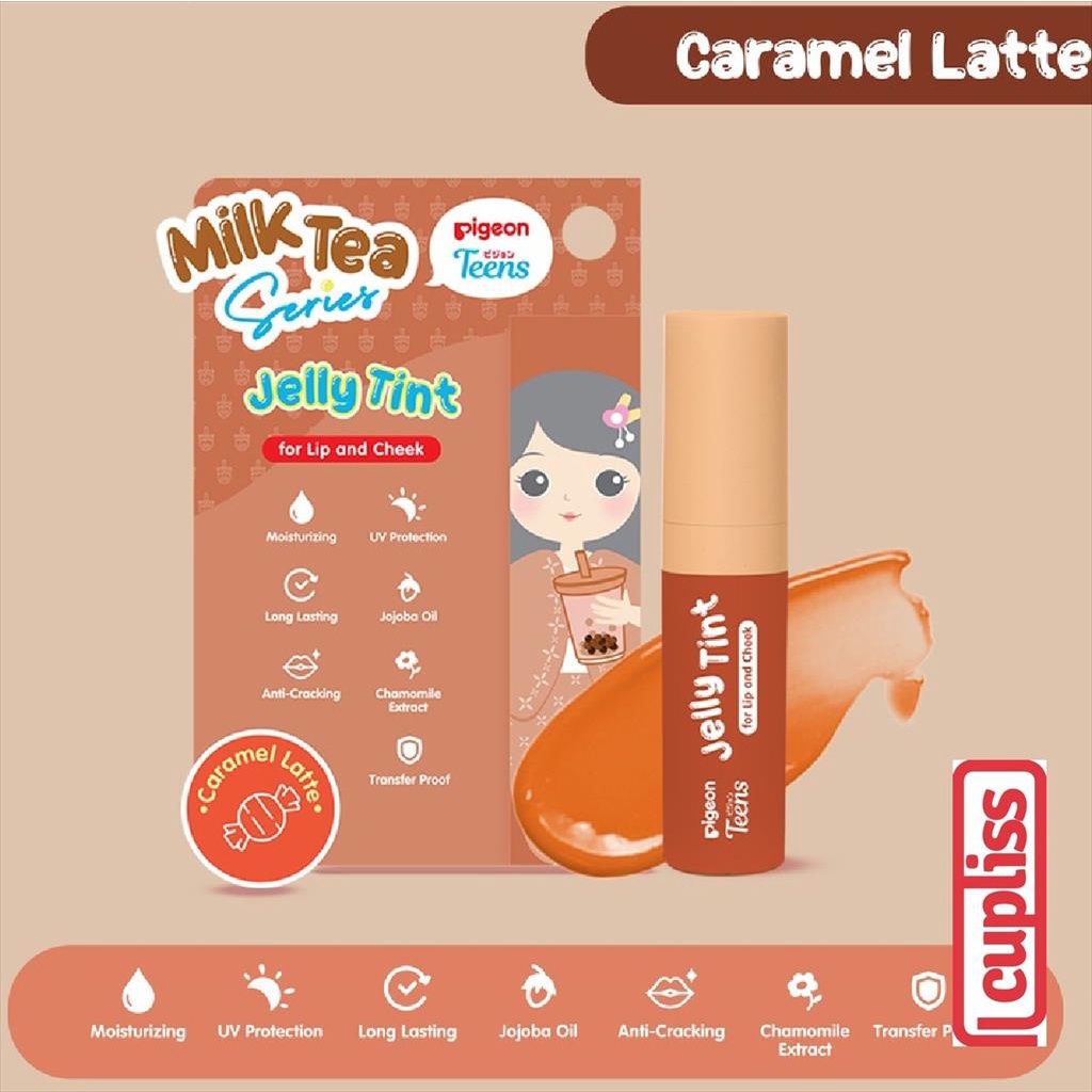 Pigeon Teens Jelly Tint Lip Pelembab Bibir Milk Tea - Caramel Latte