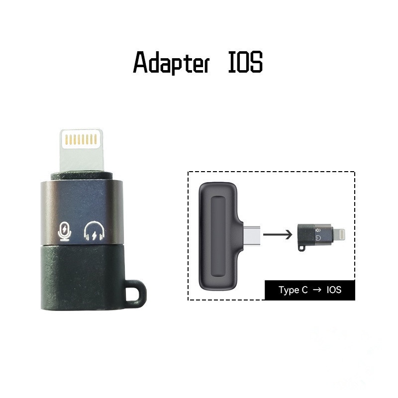 Mic Wireless Mikrofon Adaptor Type C ke Micro IOS USB 3.0 Microphone Adapter