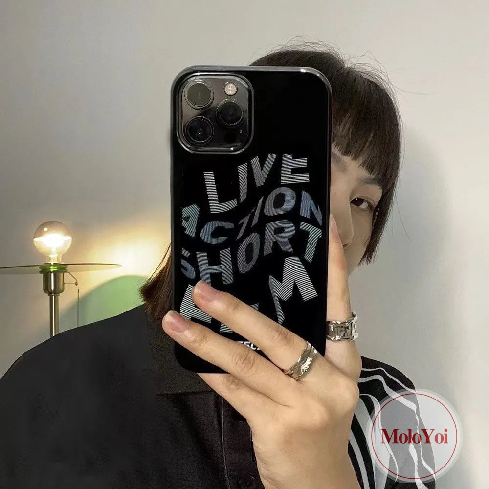 Casing Alfabet Inggris Keren Kreatif Kompatibel Untuk IPhone 14 Pro Max11 7plus7 8 Plus XR X XS Max 13 12 Pro Max SE 2020 Kamera Perlindungan Tahan Guncangan Glossy Halus Soft Cover