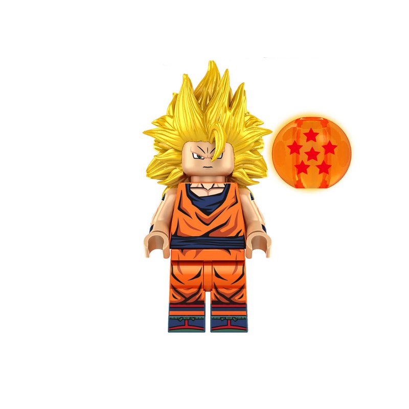 Dragon Ball Super Mini Boneka Super Saiyan Monkey King Vegeta Piccolo Black Goku Sharu Puzzle Rakitan Mainan Blok Bangunan