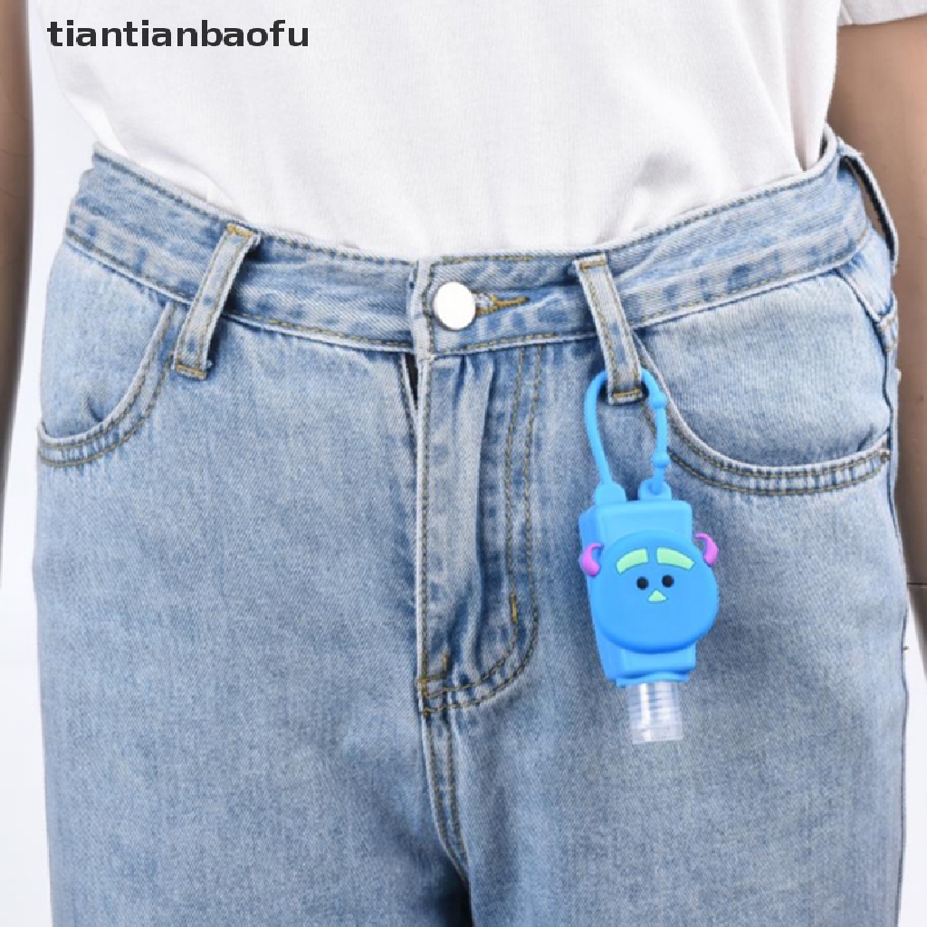 [tiantianbaofu] Lucu Bunga Hewan Silikon Mandi Shower Hand Sanitizer Botol Holder Portable Butik