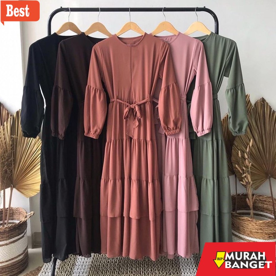 tren buat lebaran terbaru- [ COD ] GARANSI TERMURAH - Belani Dress Gamis Maxy Maxi Polos Remaja Outf