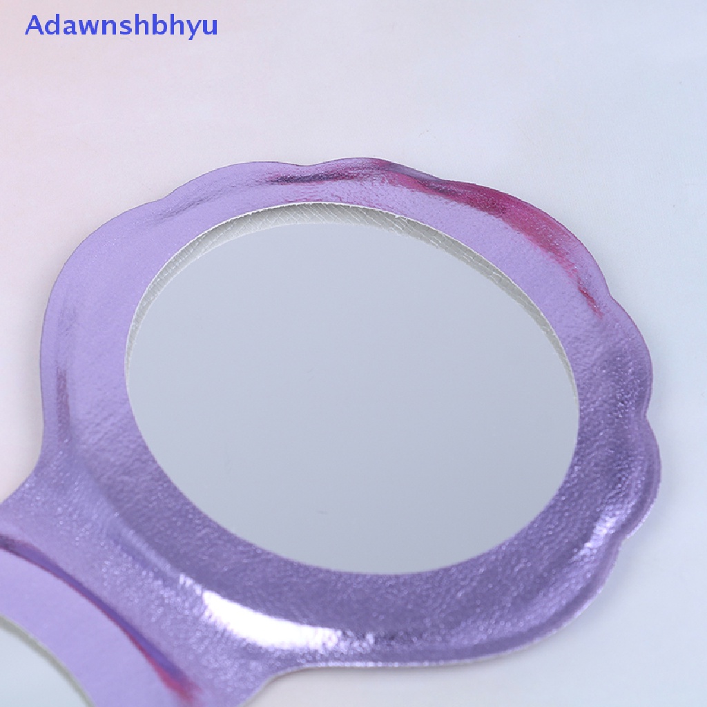 Adhyu Sea Shell Shape Compact Cosmetic Mirror PU Leather Kaca Pembesar Makeup Dua Sisi ID