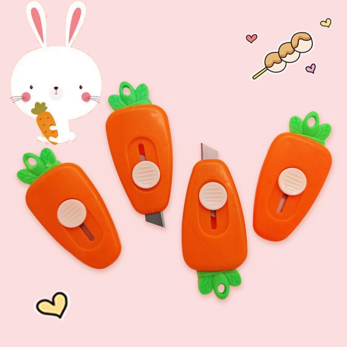 

CUTTER MINI MODEL WORTEL/ PISAU CUTTER LUCU - RANDOM