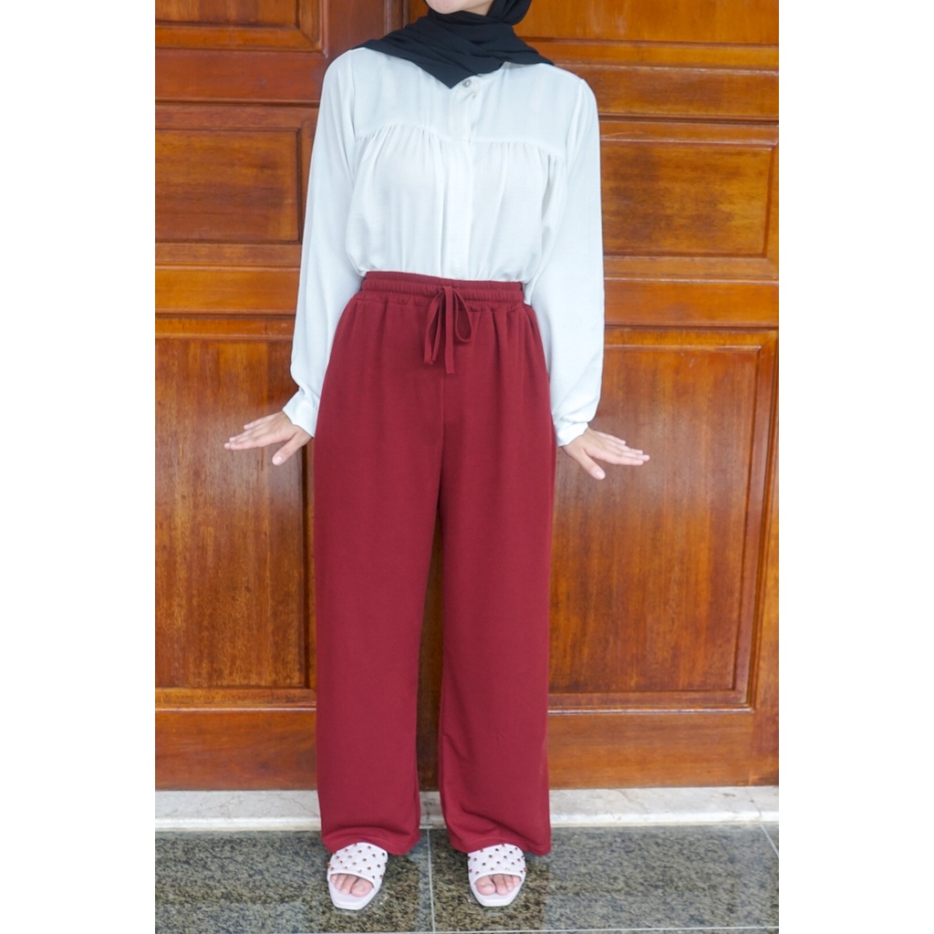 ilook | Cullote Sakura | Kulot Knit Highwaist Korea | Celana Panjang Wanita