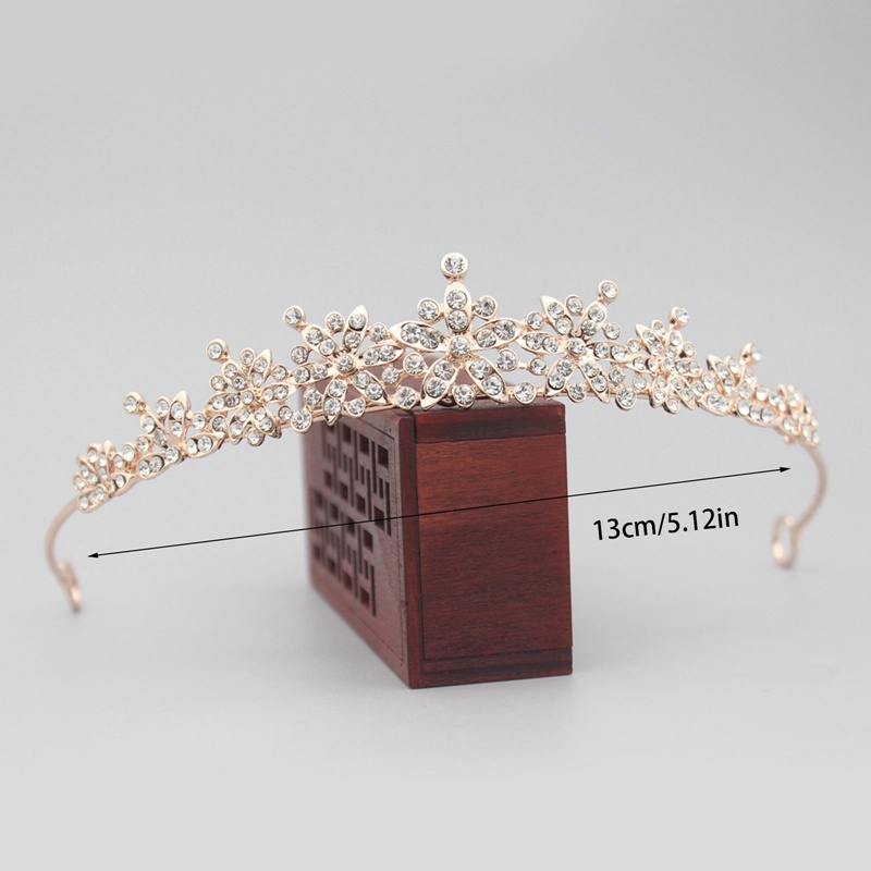 Mahkota Tiara Pengantin Pernikahan Kristal Untuk Wanita Prom Diadem Hiasan Rambut