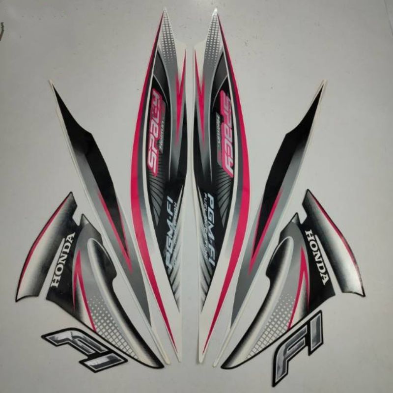 Striping sticker lis body honda spacy fi 2012 putih