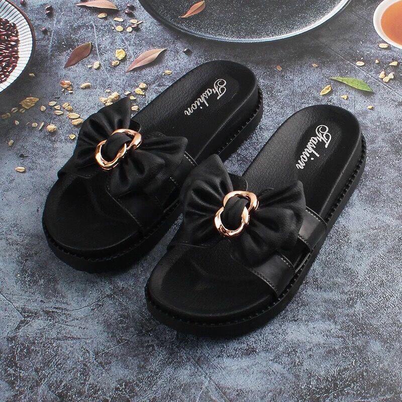 SHOEGALLERY  TG0421 Sandal Wanita import Motif H pita Kekinian