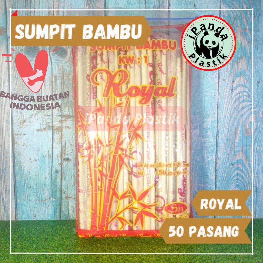 Sumpit Bambu Royal Isi 50 Pasang / Sumpit Bambu Bakmie