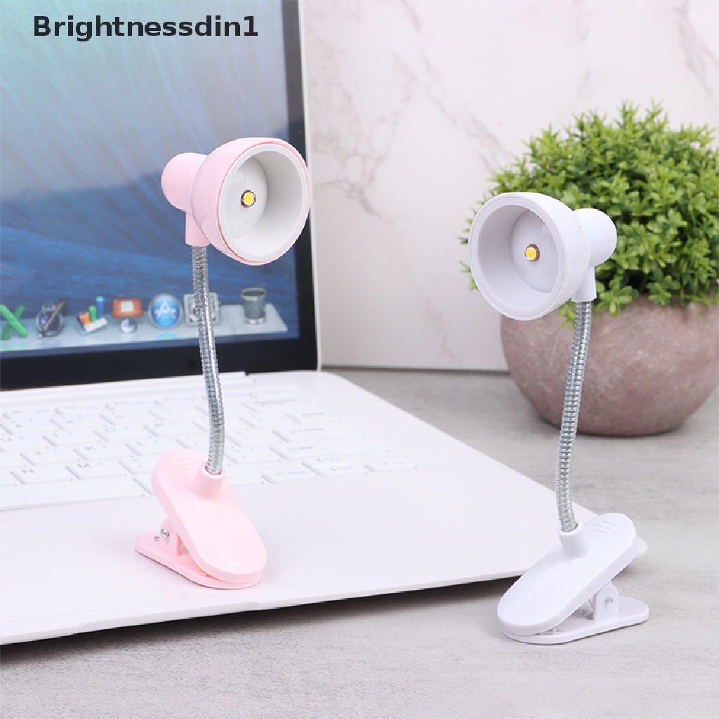 [Brightnessdin1] 1pc Lampu Baca Jepit LED Mini Lampu Malam Rumah Portable Book Clip Lamp Butik