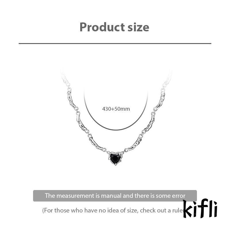 [KD] Kalung Rantai Kerah Manis Keren Ringan Mewah Premium Fashion Black Love Hip Hop