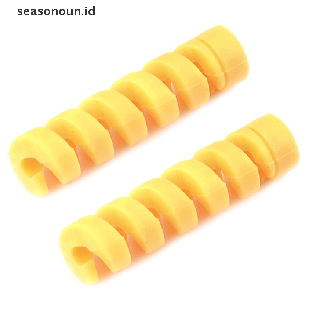 Seasonoun 4Pcs Pelindung Kabel bobbin winder data line case Tali spring twine protection.