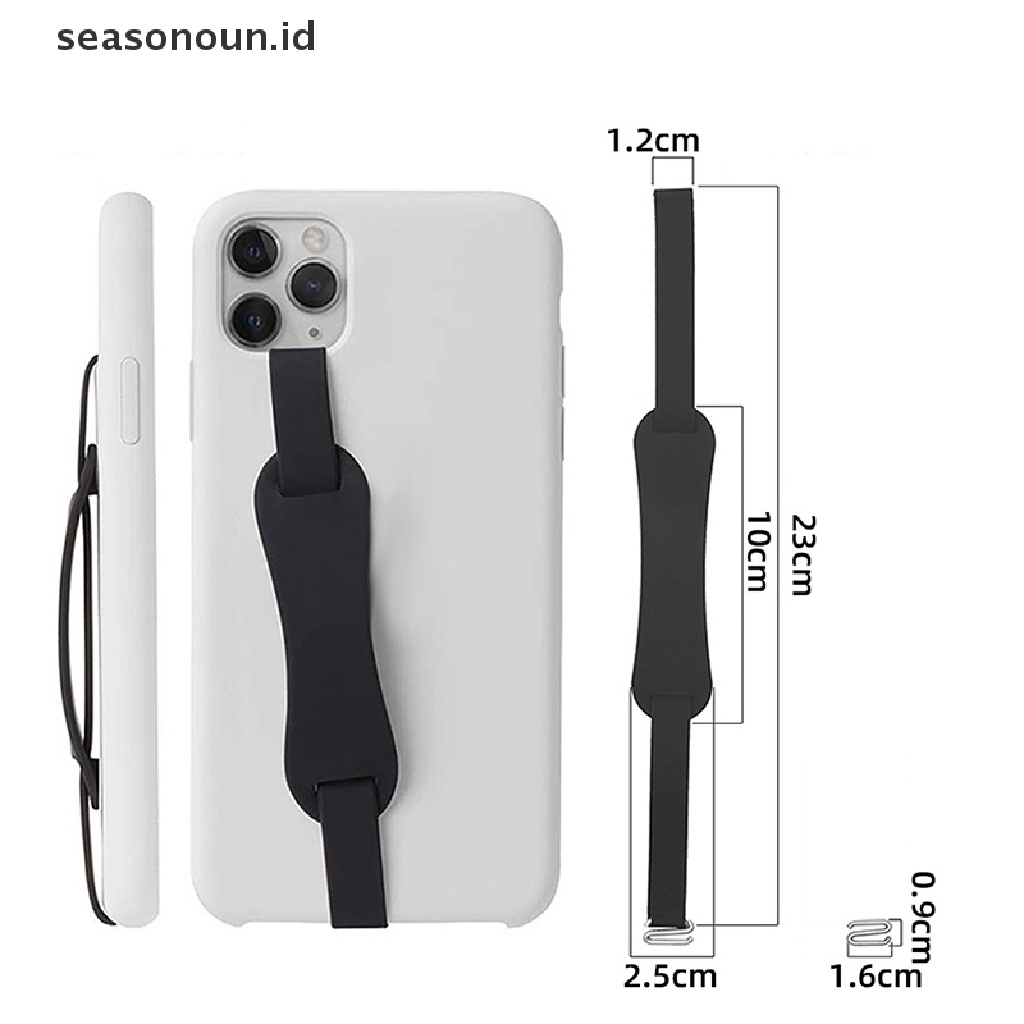 Seasonoun Tali Telepon Ropes Grip Loop Wristband Hand Holder Silikon Stretching Slim Band.