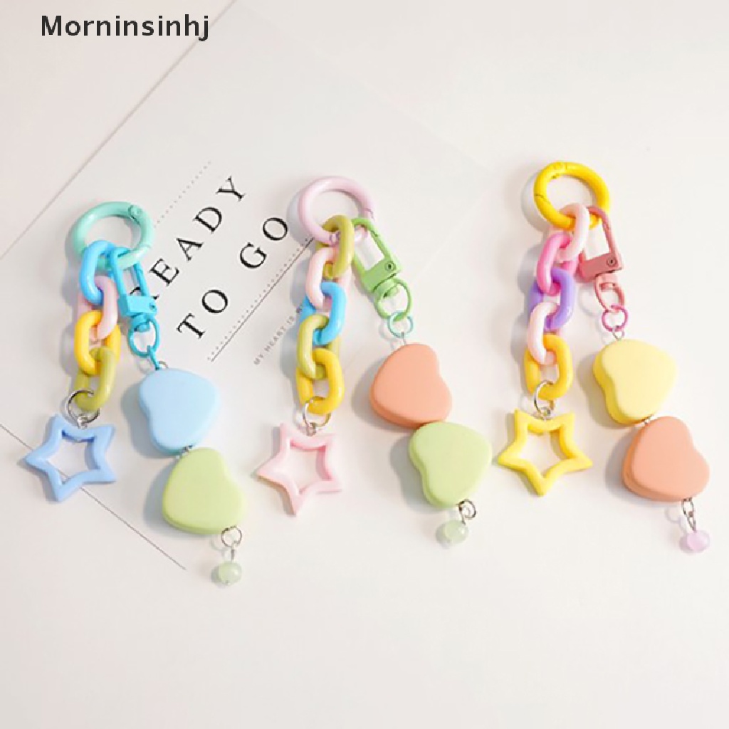 Mornin Permen Warna Bintang DIY Gantungan Kunci Kualitas Tinggi Akrilik Liontin Ransel Keyring Ch Gantungan Kunci Mobil Grosir Teman Pasangan Hadiah id