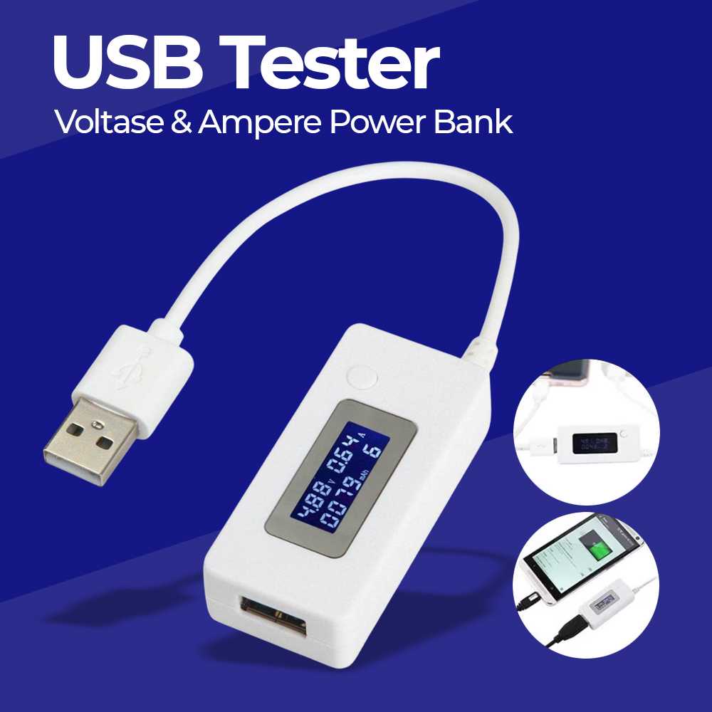 (BISA COD) FTIHSHP KCX Kabel USB Tester Voltase &amp; Ampere Power Bank - KCX-017