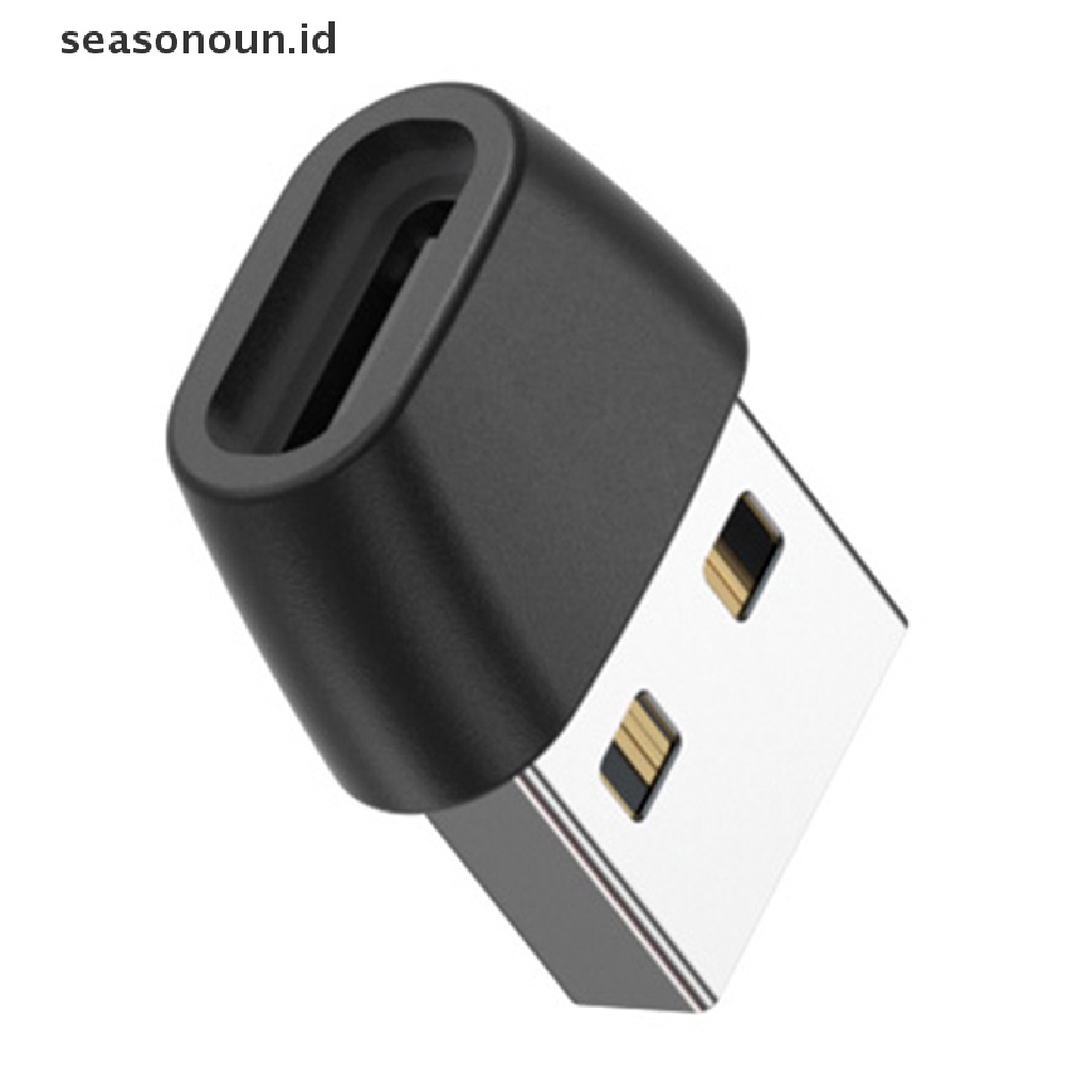 Seasonoun Adapter OTG USB To Type c Berkualitas Tinggi Konverter USB c Male To USB Type-c Female.