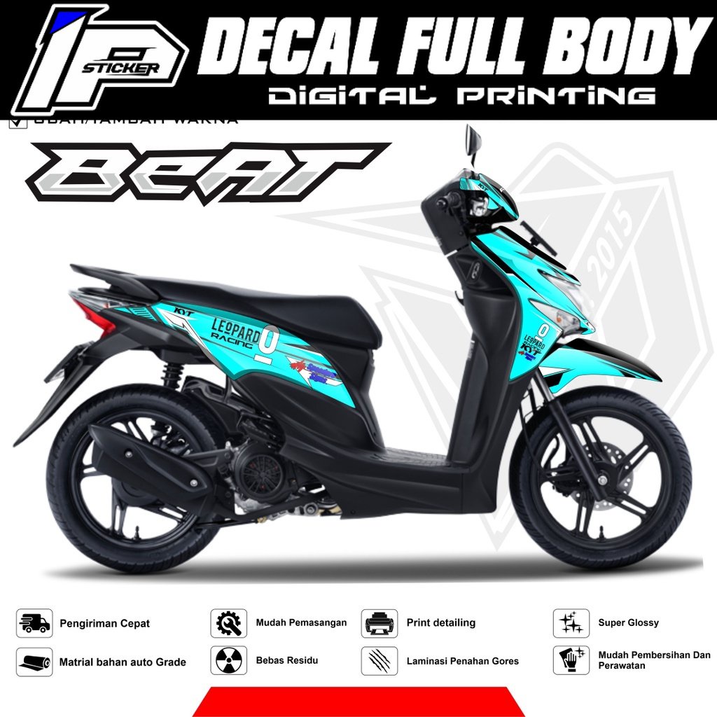 Decal Stiker Motor BEAT Pop Full Body - Decal Sticker BEAT POP desain D6 02