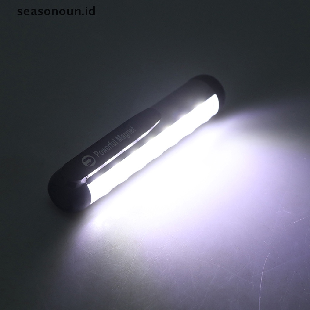 Seasonoun Senter Mini LED Rechargeable Dengan Clip Magnet Work Light Flashlight.